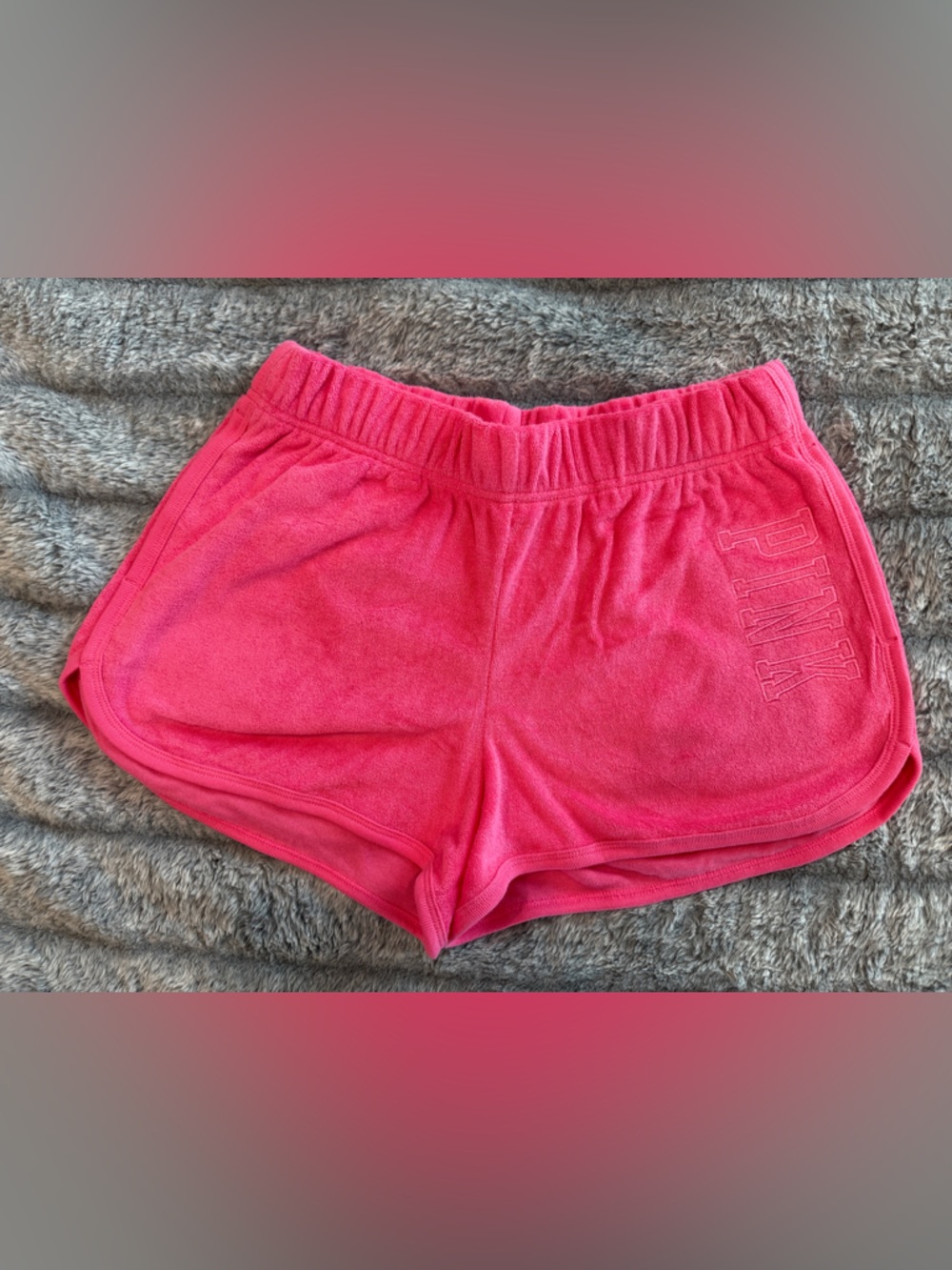 PINK Victoria's Secret Hot Pink Terry Lounge Shorts